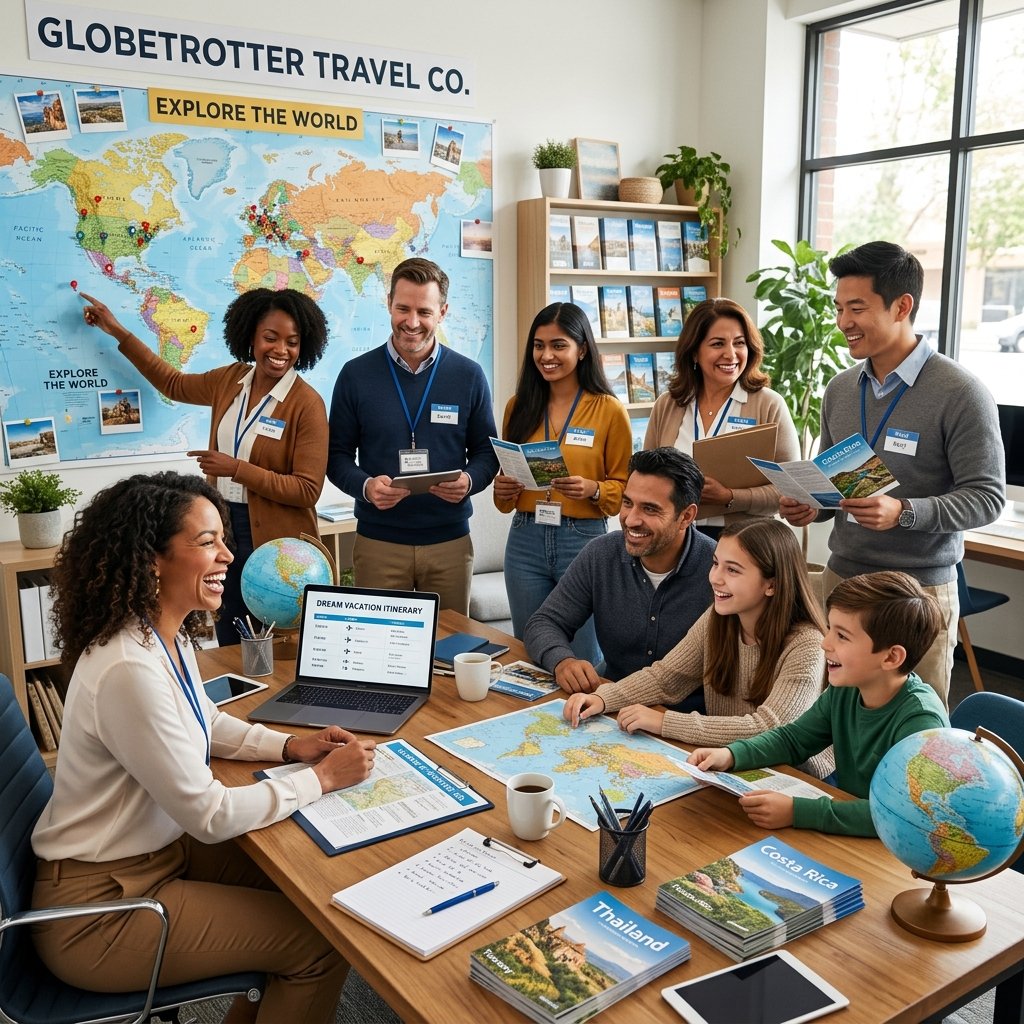 Aeronet Leisure team helping clients with travel plans